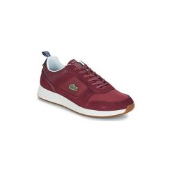 Buty Lacoste JOGGEUR 418 1. Czerwone trampki męskie Lacoste, bez wzorów, bez zapięcia. Za 383,20 zł.