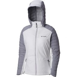 Kurtka funkcyjna "Whistler Peak" w kolorze biało-szarym. Szare kurtki damskie Columbia, xs, bez wzorów, bez kaptura. W wyprzedaży za 549,95 zł.