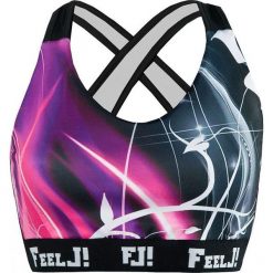 Biustonosze sportowe: Feelj Stanik Glam czarno-fioletowy r. M