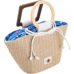 Femestage® torebka damska koszyczek tkanina eko. Torebki klasyczne damskie FemeStage, bez wzorów, z tkaniny, eleganckie, na ramię, bez dodatków. Za 174,90 zł.