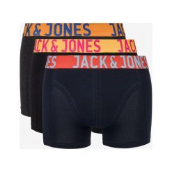 Jack & Jones Crazy Solid 3-pack Bokserki Czarny Niebieski. Niebieskie bokserki męskie Jack & Jones, bez wzorów, z elastanu. Za 109,95 zł.