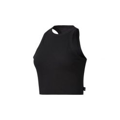 Topy na ramiączkach / T-shirty bez rękawów Reebok Sport Koszulka Training Essentials Rib Crop. Czarne topy sportowe damskie marki Reebok Sport, l. Za 99,95 zł.