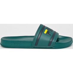 Fila - Klapki. Zielone kapcie męskie Fila, bez wzorów, z gumy. Za 89,90 zł.