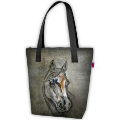 Torebka "Viva" ze wzorem - (S)34 x (W)38 x (G)9 cm. Torebki klasyczne damskie Bertoni, z tkaniny. W wyprzedaży za 69,95 zł.