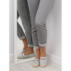 Espadryle damskie szare ALTEA. Szare espadryle damskie FunKee.pl, w paski, z materiału, bez obcasa. Za 81,89 zł.