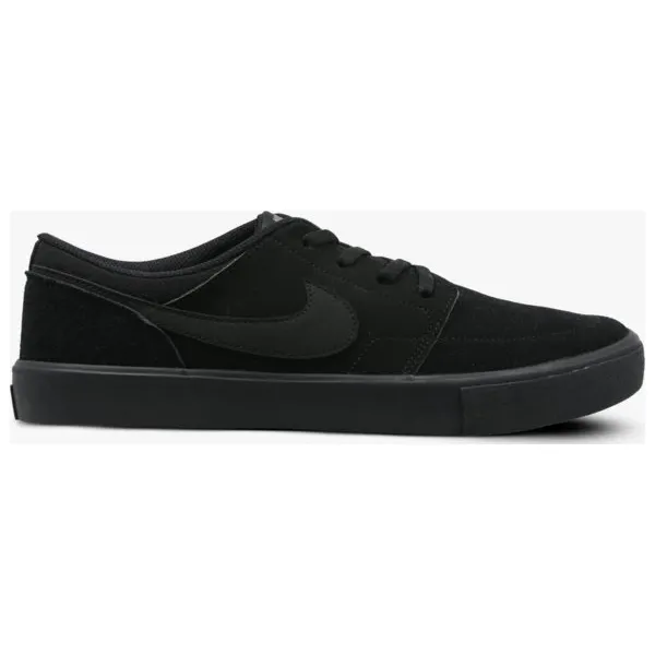 Nike Sb Portmore Ii Solar buty męskie, czarny, rozmiar 41. Czarne buty sportowe męskie Nike, ze skóry, bez zapięcia. W wyprzedaży za 169,99 zł.