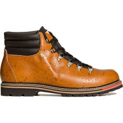 Buty MONTELLIANA ALBERTO. Brązowe buty trekkingowe męskie Montelliana, na zimę, ze skóry. W wyprzedaży za 1480,00 zł.