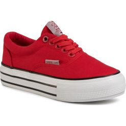 Tenisówki CROSS JEANS - FF2R4004C Red. Czerwone półbuty damskie Cross Jeans, na co dzień, bez wzorów, z jeansu, bez obcasa, bez zapięcia. Za 109,00 zł.