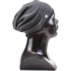 CZAPKA MĘSKA H026 - GRAFITOWA. Szare czapki zimowe męskie Ombre Clothing, z bawełny. Za 14,99 zł.