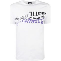 Just Cavalli T-shirt "Regular". T-shirty męskie Roberto Cavalli, z nadrukiem, z bawełny, z okrągłym kołnierzem. Za 279,00 zł.