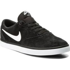 Buty NIKE - Sb Check Solar 843895 001 Black/White. Czarne półbuty męskie Nike, na co dzień, bez wzorów, ze skóry, bez zapięcia. W wyprzedaży za 219,00 zł.