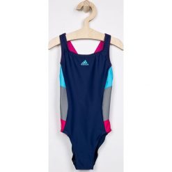 Adidas Performance - Strój kąpielowy dziecięcy 116-170 cm. Niebieskie stroje kąpielowe dziewczęce adidas Performance, bez wzorów, z poliesteru. W wyprzedaży za 89,90 zł.