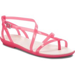 Sandały CROCS - Isabella Gladiator Sandal W 204914 Paradise Pink/Oyster. Różowe klapki damskie Crocs, bez wzorów, z tworzywa sztucznego, bez obcasa. W wyprzedaży za 179,00 zł.