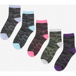 5-pack Mix kolorów Skarpety Elriniana. Skarpetki damskie Born2be, bez wzorów. Za 24,99 zł.