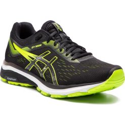 Buty ASICS - GT-1000 7 1011A042 Black/Hazard Green 004. Czarne buty sportowe męskie marki Asics, ze skóry, bez zapięcia, do biegania. Za 479,00 zł.