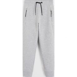 Mango Kids - Spodnie dziecięce Guillem6 110-164 cm. Szare spodnie chłopięce Mango Kids, bez wzorów, z bawełny. Za 69,90 zł.