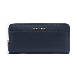 Michael Kors Portfel Niebieski. Niebieskie portfele damskie Michael Kors, bez wzorów, ze skóry. Za 671,95 zł.