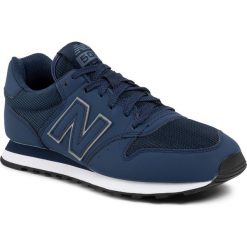 Sneakersy NEW BALANCE - GM500TRZ Granatowy. Niebieskie sneakersy męskie New Balance, na co dzień, bez wzorów, ze skóry ekologicznej, klasyczne, bez zapięcia. W wyprzedaży za 209,00 zł.