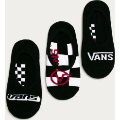 Vans - Stopki (3-pack). Czarne skarpetki damskie Vans, z nadrukiem, z elastanu. Za 59,90 zł.