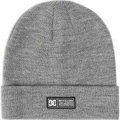 Czapka DC - EDYHA03095 SKPH. Szare czapki męskie DC, na zimę, bez wzorów, z materiału. W wyprzedaży za 109,00 zł.