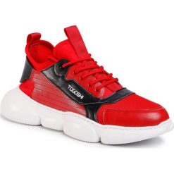 Sneakersy TOGOSHI - TG-07-04-000194 632. Czerwone sneakersy męskie Togoshi, bez wzorów, ze skóry ekologicznej, bez zapięcia. W wyprzedaży za 299,00 zł.