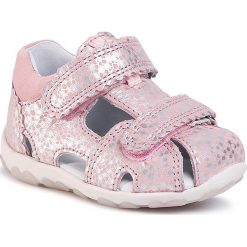 Sandały SUPERFIT - 6-600037-5500 M Rosa. Różowe sandały dziewczęce Superfit, ze skóry, bez zapięcia. W wyprzedaży za 169,00 zł.