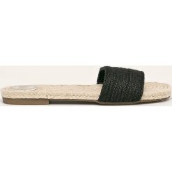 Answear - Klapki WK. Czarne klapki damskie ANSWEAR, bez wzorów, z gumy, bez obcasa, na obcasie. W wyprzedaży za 49,90 zł.