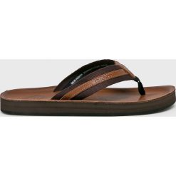 Gant - Japonki. Pomarańczowe kapcie męskie GANT, bez wzorów, ze skóry. Za 269,90 zł.
