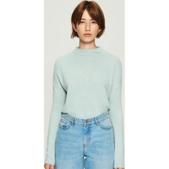 Gładki sweter basic - Turkusowy. Niebieskie swetry klasyczne damskie Sinsay, l. Za 49,99 zł.