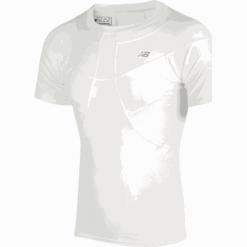 Koszulka kompresyjna MT032033WT. Koszulki męskie New Balance, m, bez wzorów, z elastanu, sportowe, bez kołnierzyka, bez rękawów. Za 169,99 zł.