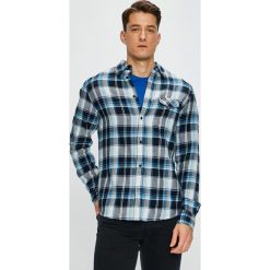 Wrangler - Koszula. Niebieskie koszule męskie Wrangler, s, w kratkę, z bawełny, klasyczne, z klasycznym kołnierzykiem, z długim rękawem. W wyprzedaży za 179,90 zł.