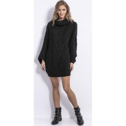 Sukienka F844. Sukienki damskie Fobya, na jesień, uniwersalny, bez wzorów, z wełny, bez rękawów, bez kaptura. Za 170,99 zł.