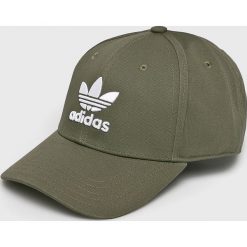 Adidas Originals - Czapka. Zielone czapki męskie adidas Originals, bez wzorów, z bawełny. Za 69,90 zł.