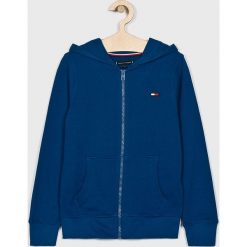 Tommy Hilfiger - Bluza dziecięca 128-176 cm. Niebieskie bluzy chłopięce TOMMY HILFIGER, z nadrukiem, z elastanu, bez rękawów, z kapturem. W wyprzedaży za 199,90 zł.