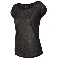 T-shirty damskie: Koszulka treningowa damska TSDF254 – głęboka czerń