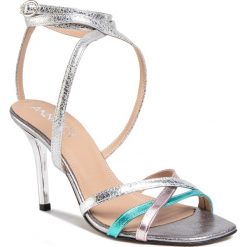 Sandały ANN MEX - 0914 11SR+13SR+02SR Srebrny. Szare klapki damskie Ann Mex, bez wzorów, ze skóry, bez obcasa, na obcasie. Za 299,00 zł.