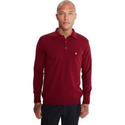 Sweter w kolorze bordowym. Czerwone swetry męskie Jimmy Sanders, xxl, bez wzorów, z klasycznym kołnierzykiem, bez kaptura. W wyprzedaży za 119,95 zł.