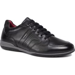 Półbuty GEOX - U Timothy B U946TB 00043 C9999 Black. Czarne półbuty męskie Geox, na co dzień, bez wzorów, ze skóry, eleganckie, bez zapięcia. W wyprzedaży za 349,00 zł.