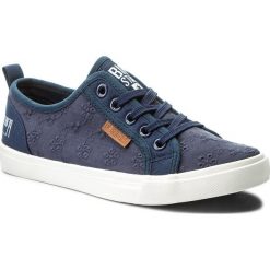 Tenisówki BIG STAR - AA274A075 Navy. Niebieskie półbuty damskie marki BIG STAR, bez wzorów, z gumy, retro, bez obcasa, na płaskiej podeszwie, bez zapięcia. Za 99,00 zł.
