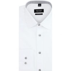 Koszula bexley 2587 długi rękaw custom fit biały. Białe koszule męskie Recman, m, bez wzorów, bez kołnierzyka, z długim rękawem. Za 149,00 zł.