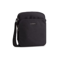 TORBA LANETTI RM0859 Czarny. Czarne torby męskie skórzane Lanetti, bez wzorów, ze skóry ekologicznej. Za 79,99 zł.