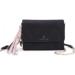L'Atelier du Sac torebka crossbody Lola 9177 czarna z pashmina. Czarne torebki klasyczne damskie L'Atelier du Sac, bez wzorów, bez dodatków. Za 259,00 zł.