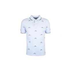 Koszulki polo z krótkim rękawem Gant 222136 / YC. Flag Pique. Niebieskie koszulki męskie GANT, s, bez wzorów, z krótkim rękawem. Za 179,00 zł.