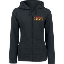 Bluzy damskie: Kiss Waves Bluza z kapturem rozpinana damska czarny