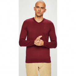 Mustang - Sweter. Brązowe swetry męskie Mustang, s, bez wzorów, z bawełny, bez kołnierzyka, bez kaptura. Za 149,90 zł.