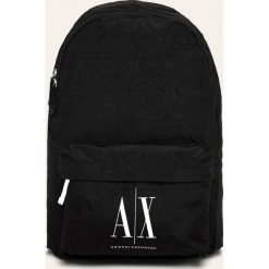 Armani Exchange - Plecak. Czarne plecaki męskie Armani Exchange, w paski, z materiału. W wyprzedaży za 299,90 zł.