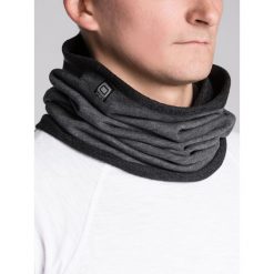 KOMIN MĘSKI A063 - GRAFITOWY. Szare szaliki męskie Ombre Clothing, z bawełny. Za 14,99 zł.