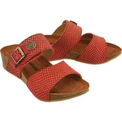 DR BRINKMANN 701186-4 rot, klapki profilaktyczne damskie. Klapki damskie Dr. Brinkmann, bez wzorów, bez obcasa. W wyprzedaży za 233,90 zł.