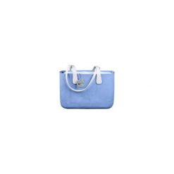 TORBA MEDIUM ROUGH BLUE. Niebieskie torebki klasyczne damskie Doubleu bag, bez wzorów, ze skóry, bez dodatków. Za 255,20 zł.