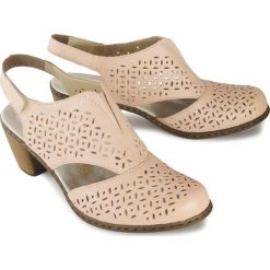 RIEKER 40971-31 rosa, sandały damskie. Sandały damskie Rieker, bez wzorów, z gumy, bez obcasa, na obcasie, bez zapięcia. Za 249,90 zł.